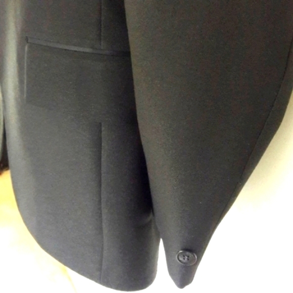 AFTER SIX Vintage 70s Wide Lapel Black Tuxedo Blazer / Dinner Jacket, 41L - Picture 7 of 9